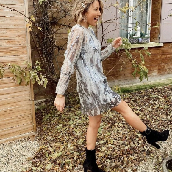 Zara limited edition sequin and tulled dress - Picture 2 of 8